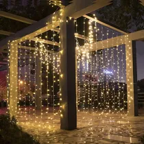 Comprar Cortina Led 200 Luces 2x2 Metros 220v Navidad Bodas Luces Calida