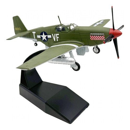 Avión De P51 A Escala 1:72 Con Base De Aviación .