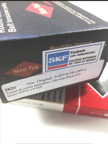 Imagen 3 de 7 de Kit Correa Y Tensor Poly V Chevrolet S10 2.8 Mwm