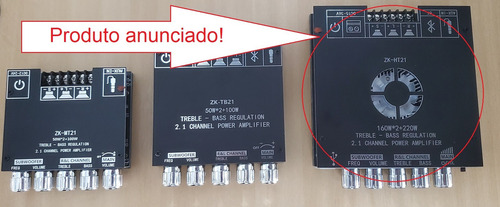 Amplificador Bazuca Zk-ht21 2.1 160wx2 + 220w Sub Bluetooth