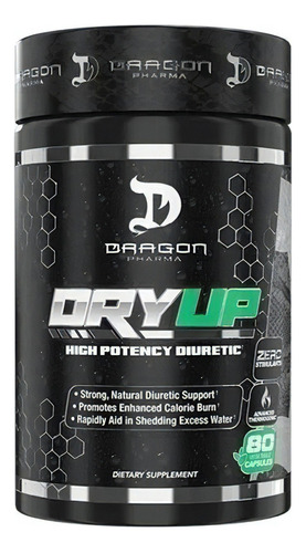 Termogenico Dragon Pharma Dry Up 80 Capsulas Diuretico