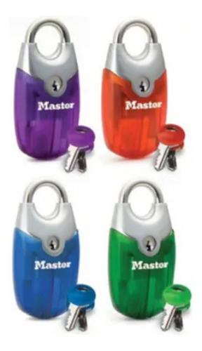 4 Candados Master Fusion 192d 4 Colores Diferentes