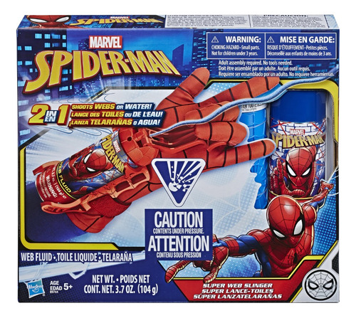 Marvel Spider Man Super Lanzatelarañas 2 En 1 B9764 Hasbro