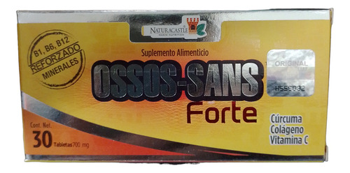 Ossos Sans Forte 30 Tabletas 700 Mg Naturacastle Artritis Sabor Sin sabor