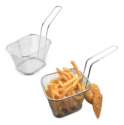 Cesta De Papas Fritas, 2, 4, 8, 12 Piezas, Mini Cesta Cuadra