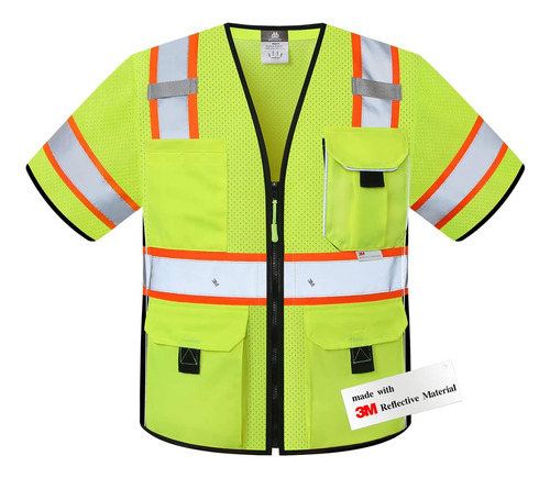 Camisa De Seguridad Dib Safety, Clase 3, Talla L, Amarillo