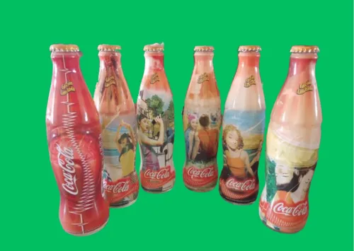 Botella Coca Cola En La Misma Frecuencia De Verdad X 6 Vacia (Usado)