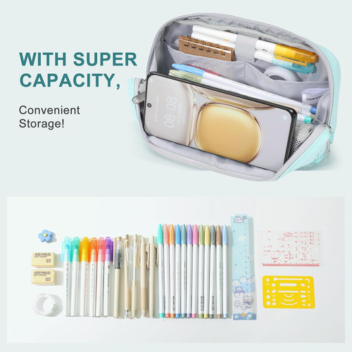 Omnpak Estuche Para Lápices De Pie, Estuche De Gran Capacida