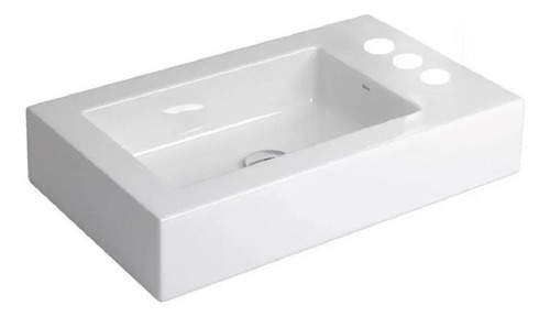 Bacha Baño Deca L195r Colgar Rectangular 3 Agujeros Derecha