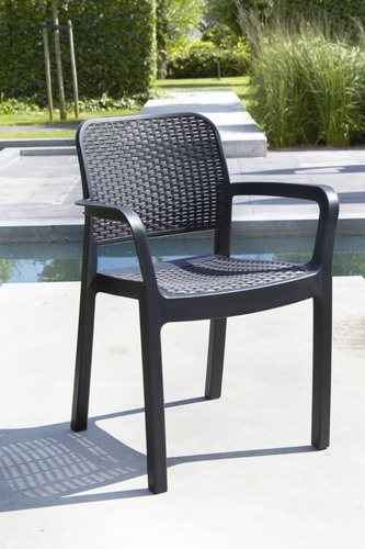 Set 8 Sillas Tipo Rattan Samanna De Allibert Exterior Jardin