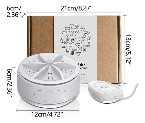 Lavadora Portátil Mini Lavadora Usb Turbina De Alta Potencia
