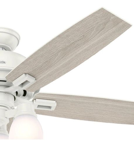 Ventilador de techo Donegan 53337 Blanco Cinco Aspas Roble Gris Claro / Blanco Fresco Hunter