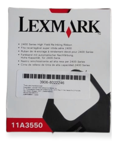 Cinta Lexmark 11a3550 Impresora Matriz 2400 Series