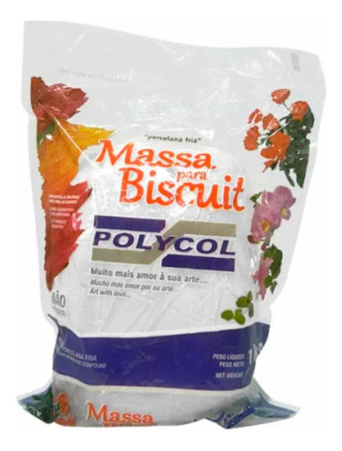 Massa Para Biscuit Branco - Polycol 1kg