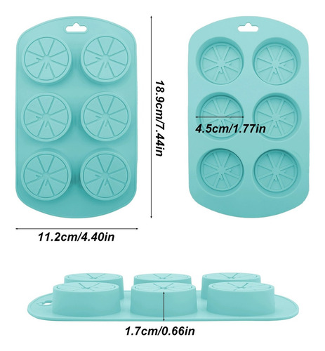3 Pcs De Silicona Para Cubos De Hielo Bandeja Limón Plastico