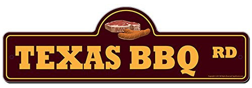 Señal De Calle Texas Bbq, Para Interiores Y Exteriores, Dive