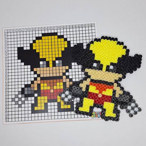 Kit Plantillas Heroes Dc Pixel Art 5mm Midi Con Accesorios Color A Diámetro 5 Mm Largo 5 Mm