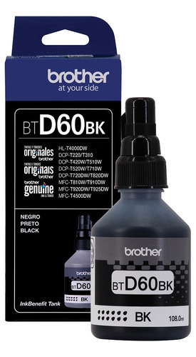 Botella Original De Tinta Brother Bt5001 Y Btd60bk