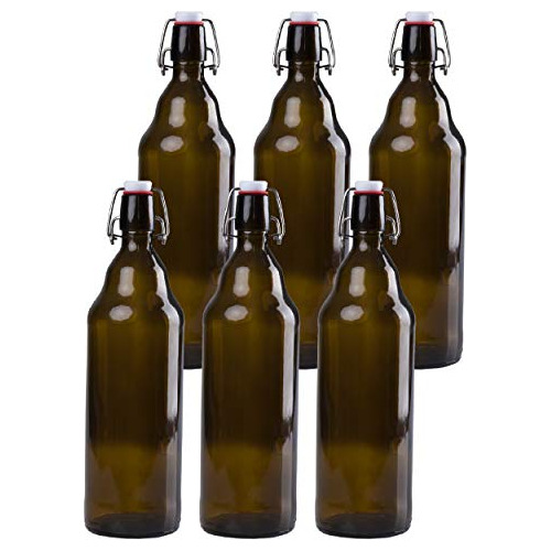 Botellas De Vidrio Ámbar 16 Oz De Cerveza De Elaboración De 