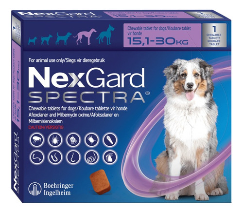 Nexgard Spectra 15 A 30 Kg. Tableta Antipulgas Garrapatas