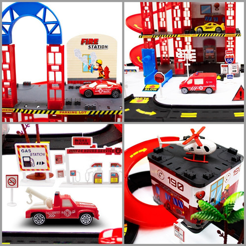 Imagem 9 de 10 de Hot Pista Plataforma Helicóptero Auto Posto Carrinhos