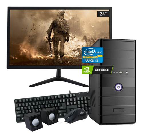 Pc Gamer Nuevo Core I3 8gb 240ssd 4gb Video + Monitor Fhd 24