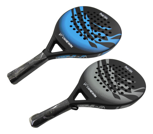 2 Raquetes De Pádel Profissional Fibra Carbono Azul/preto Pi