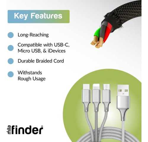 Cable De Carga Usb 3 En 1 - Cable De Carga Usb Múltiple De 1