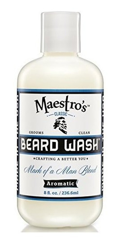 Maestro Clasico Marca De Un Hombre Beard Wash, 8 Onzas