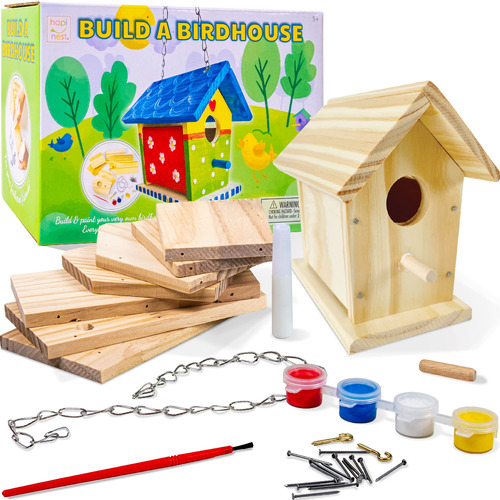 Hapinest Construye Y Pinta Un Kit De Casa De Pajaros De Made