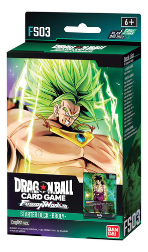 Mazo De Inicio De Dragon Ball Super Tcg: Fusion World: Broly