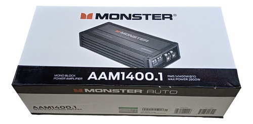 Amplificador Monoblock Un Canal Clase D Monster Aam1400.1 Negro