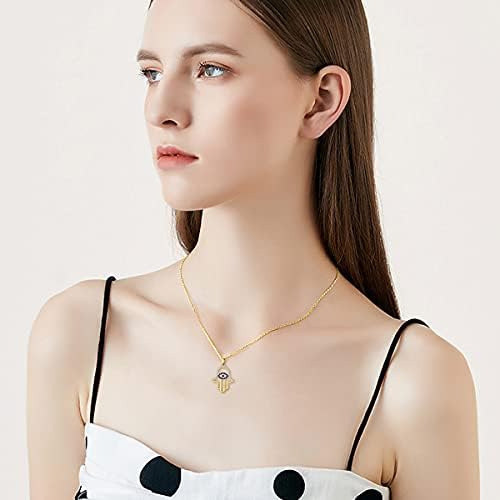 Collar Con Colgante De Mano De Hamsa Para Mujer, Colgante De