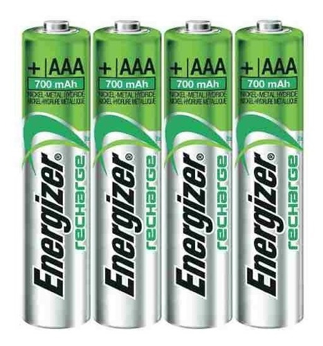 Pilas Recargables Energizer Aaa X4