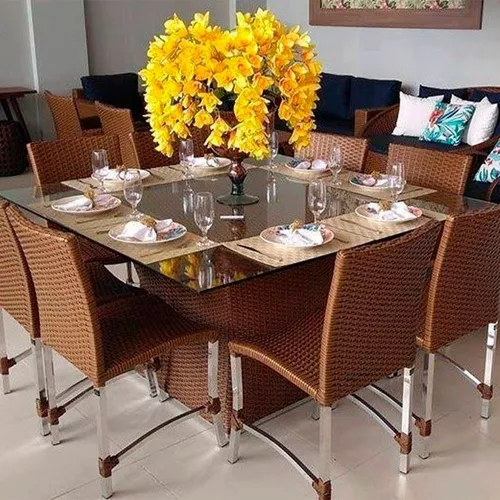 Conjunto De 8 Cadeiras E Mesa Jantar Cannes Trama Original