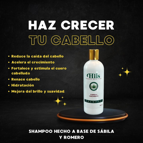 Shampoo Hils Sábila Y Romero Para Crecimiento De Cabello
