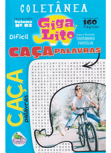 Caça Palavras Gigalito Nível Difícil: Caça Palavras Volume 2, De Camaleão Passatempos., Vol. Volume 2. Editorial Editora Camaleão, Capa Mole Em Português, 2023