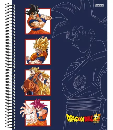 Caderno Naruto/Dragon Ball Brochurão 80 Fls C/4 Kit Completo - São