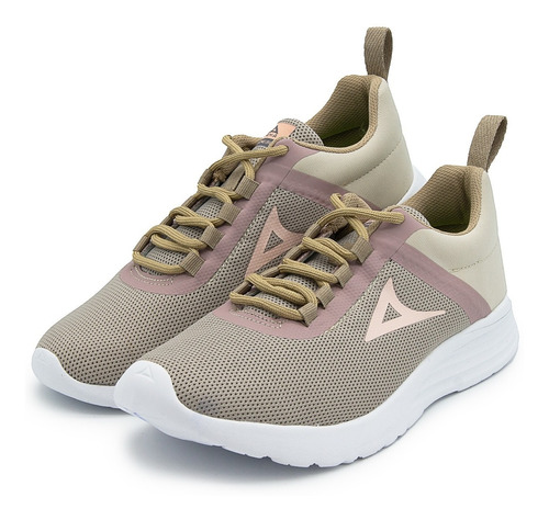 Tenis Pirma Dama Running Memory Foam Beige Sport Gym 22-26