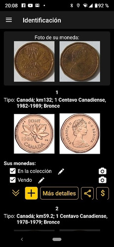 7 Canadá 1 Centavo Km132 Bronce Año 82 85 89 93 Y Tres 99 (Usado)