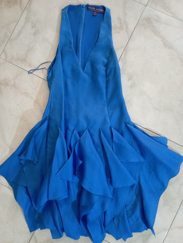 Vestido Dama Azul, Marca Ralph Lauren, Fiesta