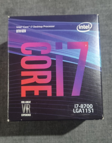 Procesador Intel Core I7 8700, 3,20 Ghz.
