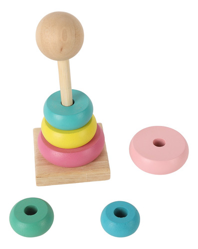 Juguete Apilable De Madera Para Bebés, Educativo, Colorido