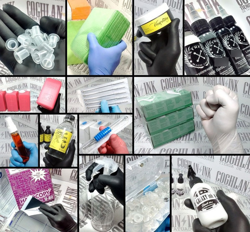 Imagen 1 de 5 de Kit Tattoo Insumos Iniciales Full Tatuajes Tatuar