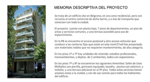 Imagen 7 de 11 de Dos Ambientes A Estrenar! Blanco Encalada Al 3000