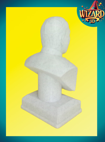 Busto Papa Francisco - Impresion 3d - Efecto Mármol - 20 Cm Granito - Marmol