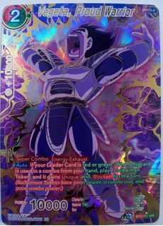 ghost rare foil Dragon Ball Super Tcg Vegeta, Proud Warrior Bt17-132spr Foil