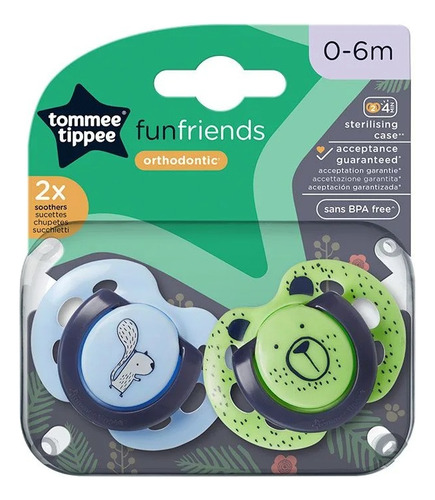 Chupete De Silicona Tommee Tippee Fun Friends De 0 A 6 Meses