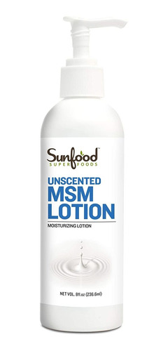 Sunfood Superfoods Loción Msm Sin Aroma. Botella De 8 Oz