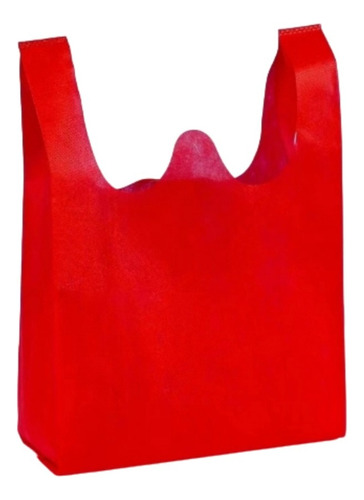 Bolsas Tnt 22x15x9,5 Cm Bolsa Camiseta (4 Unidades) Color Rojo
